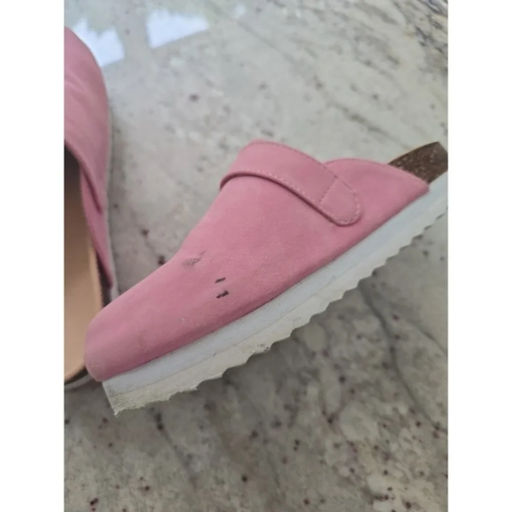 Pink‎ Justice clogs with silver flower buckle size 1 youth kids